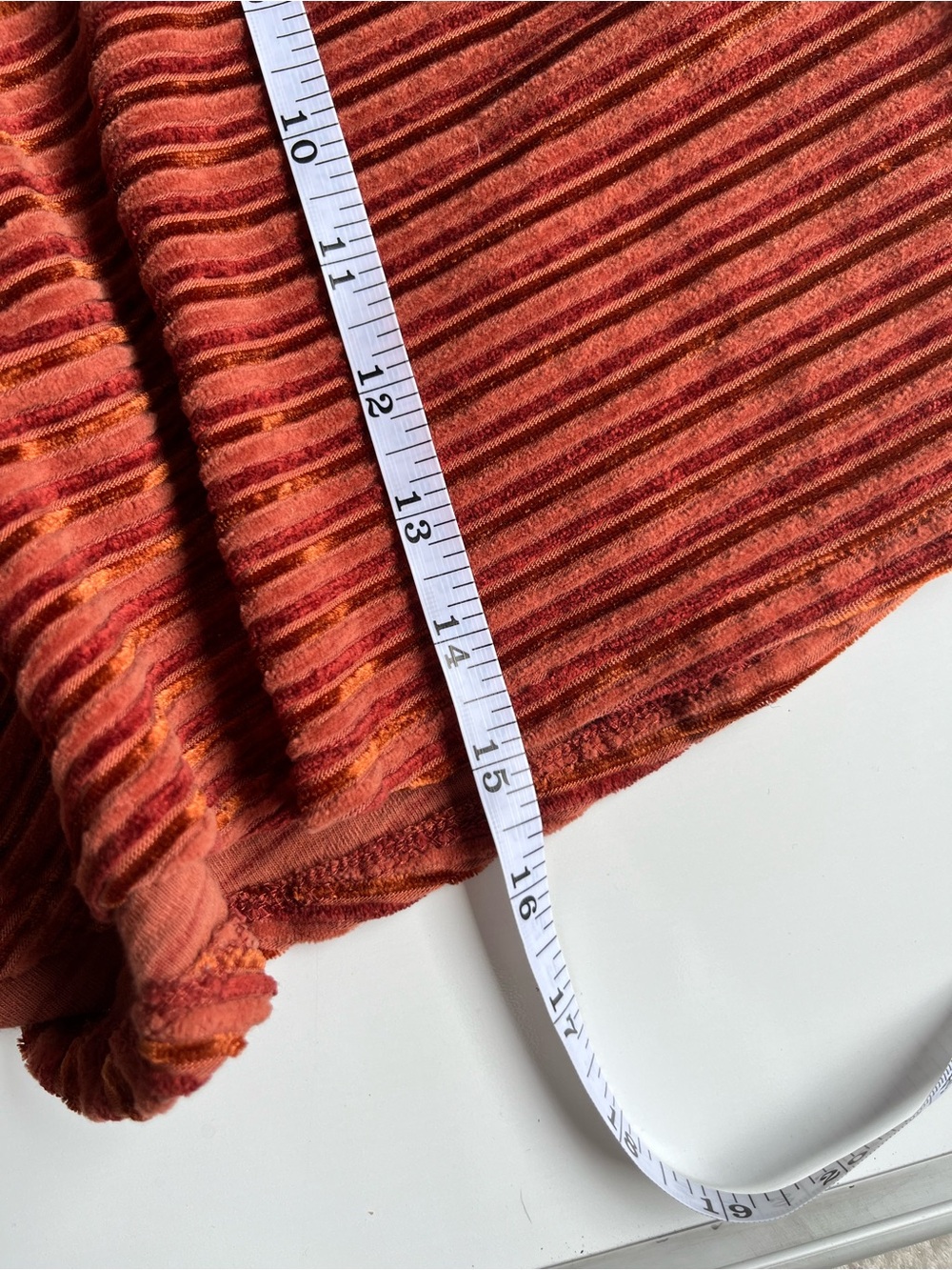 Free People Camden Ribbed Flared Mini Skirt- burnt orange - Picture 4 of 7